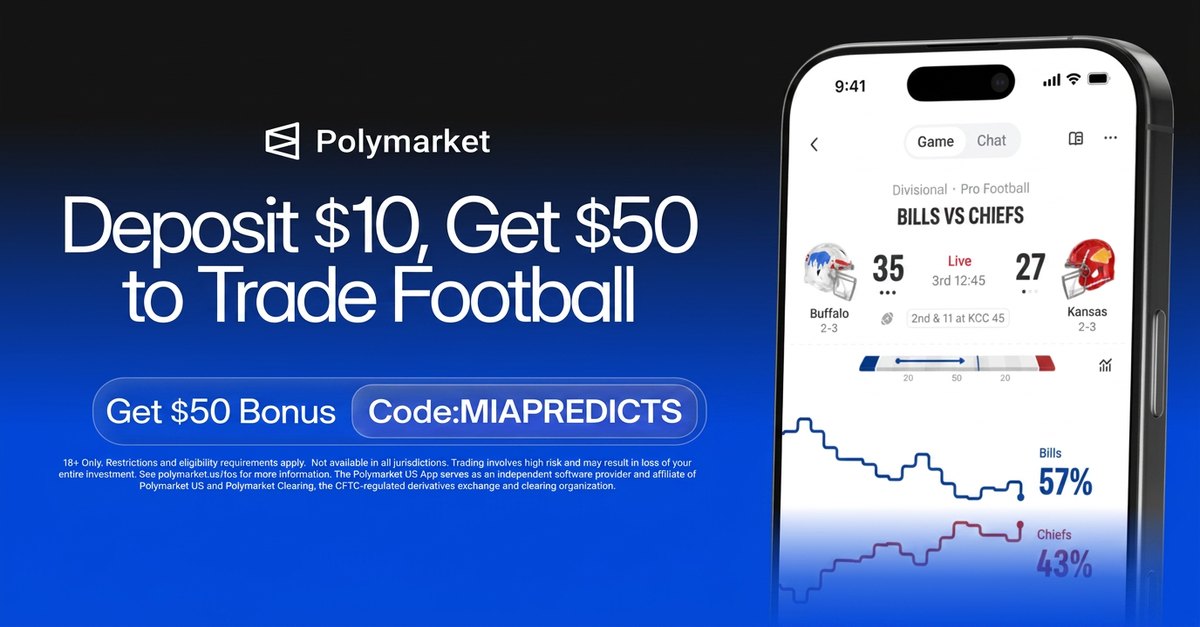 Polymarket — Deposit $10, get a $50 trading bonus. Trade Now.