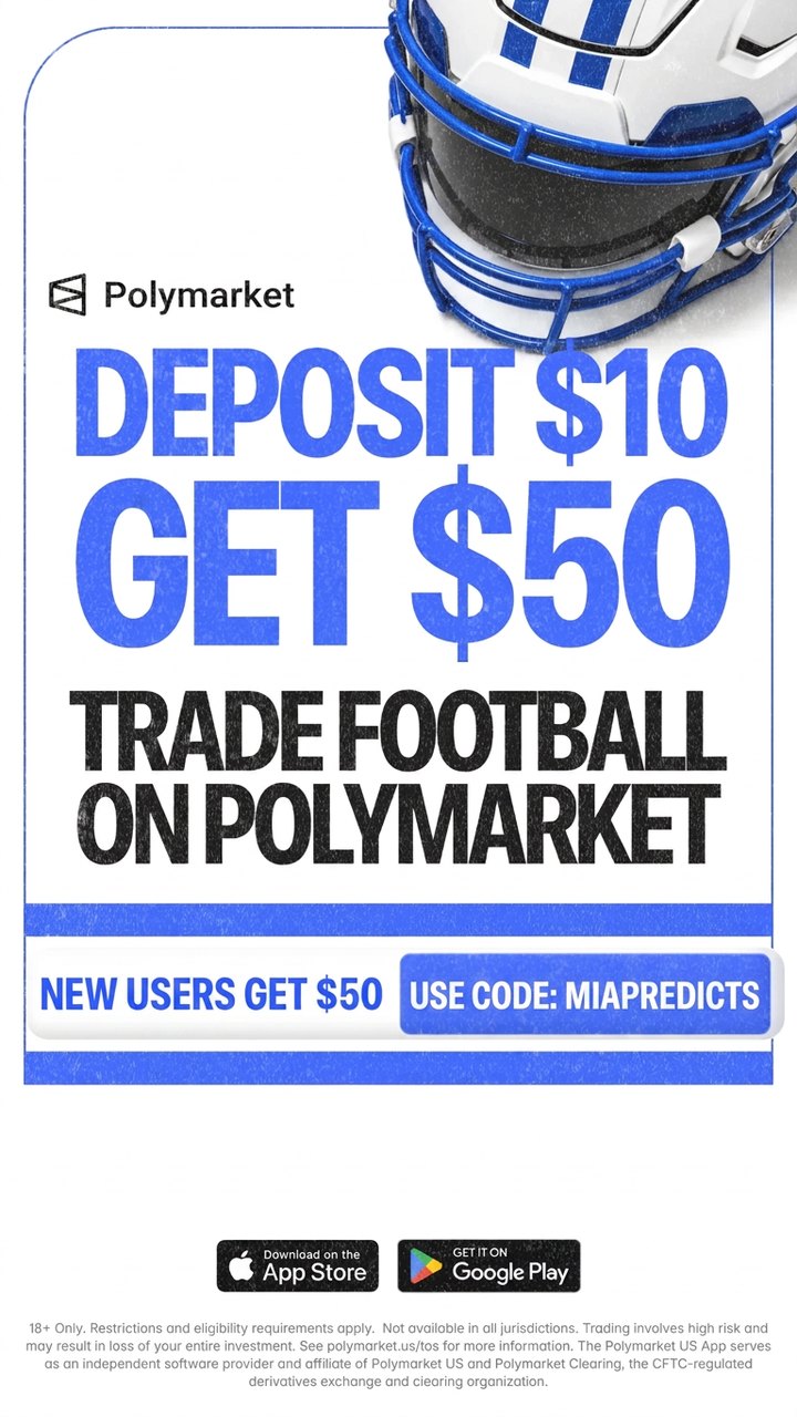 Polymarket iPhone app — Deposit $10, get a $50 trading bonus with code MIAPREDICTS